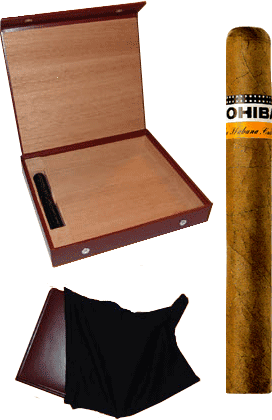 Travel Leather Humidor And 5 Cohiba Siglo 2